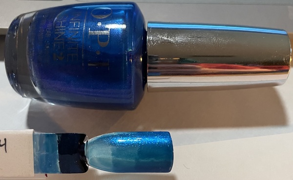 Nail polish swatch / manicure of shade OPI Infinite Shine Do You Sea What I Sea