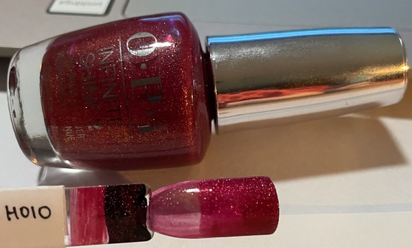 Nail polish swatch / manicure of shade OPI Infinite Shine I'm Really an Actress