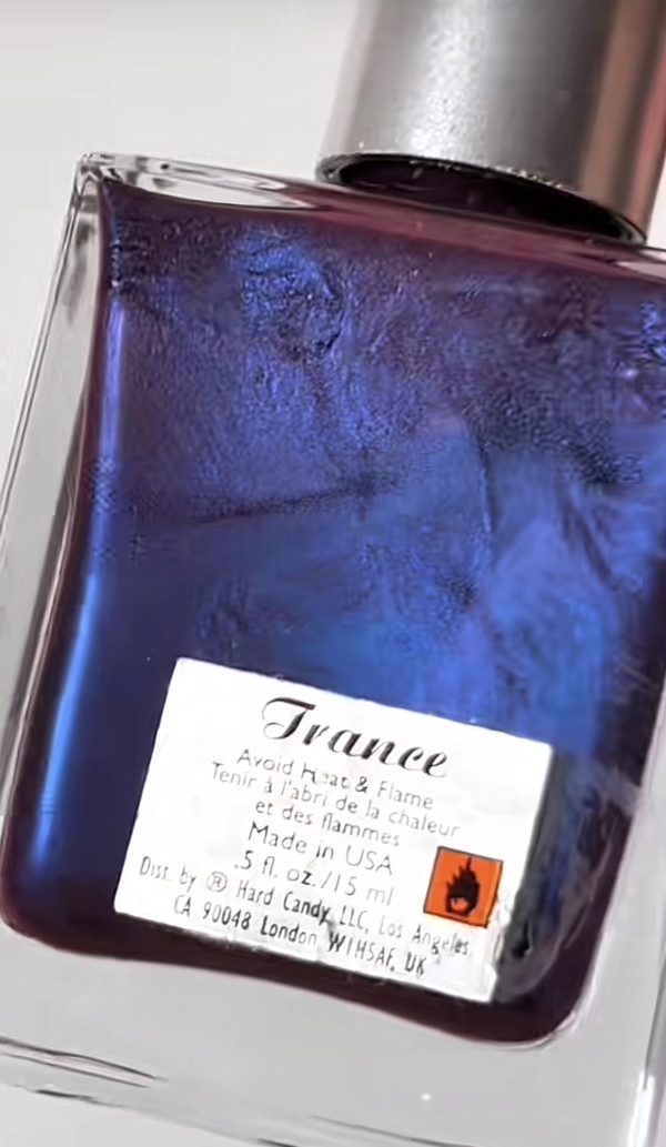 Nail polish swatch / manicure of shade Hard Candy Trance