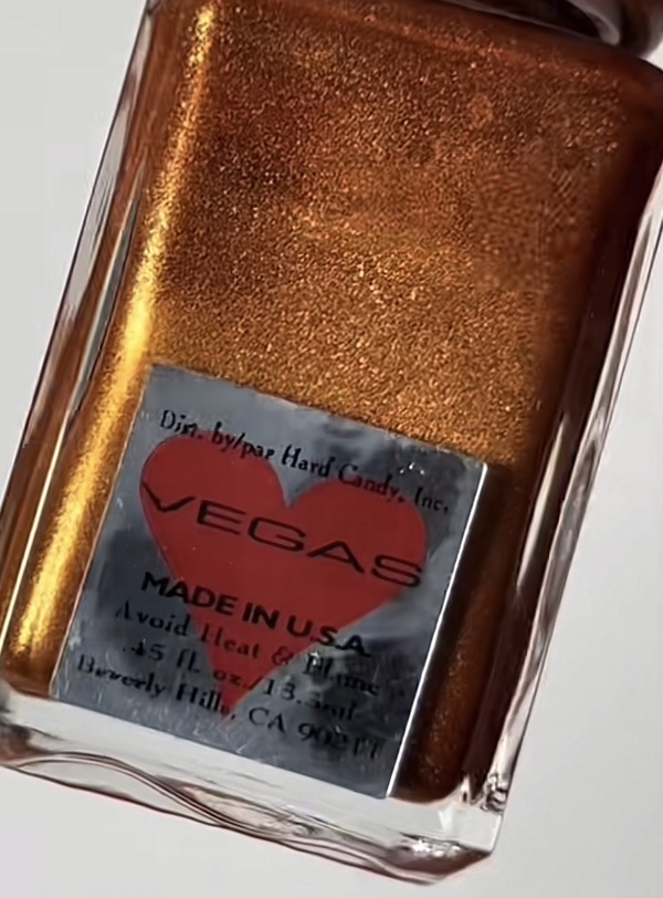 Nail polish swatch / manicure of shade Hard Candy Vegas