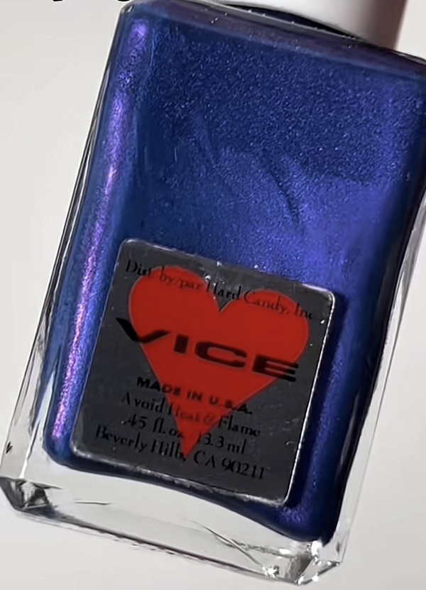 Nail polish swatch / manicure of shade Hard Candy Vice