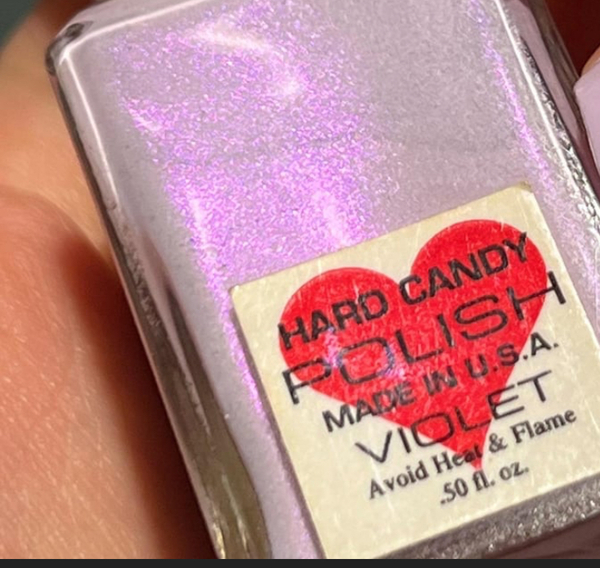 Nail polish swatch / manicure of shade Hard Candy Violet