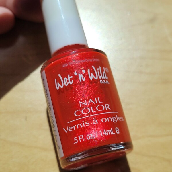 Nail polish swatch / manicure of shade wet n wild Cherry Chrome (406A)