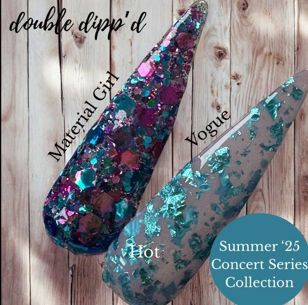 Nail polish swatch / manicure of shade Double Dipp'd Material Girl