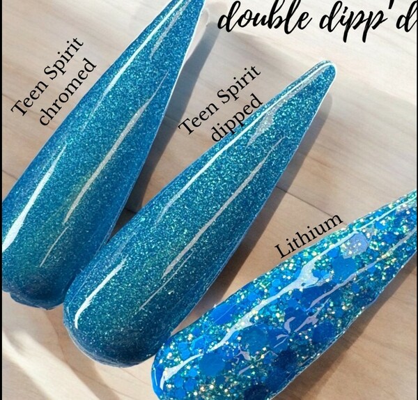 Nail polish swatch / manicure of shade Double Dipp'd Teen Spirit