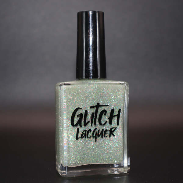 Nail polish swatch / manicure of shade Glitch Lacquer Mystic quartz