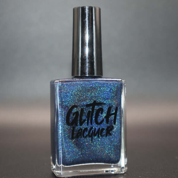Nail polish swatch / manicure of shade Glitch Lacquer Sapphire Nebula