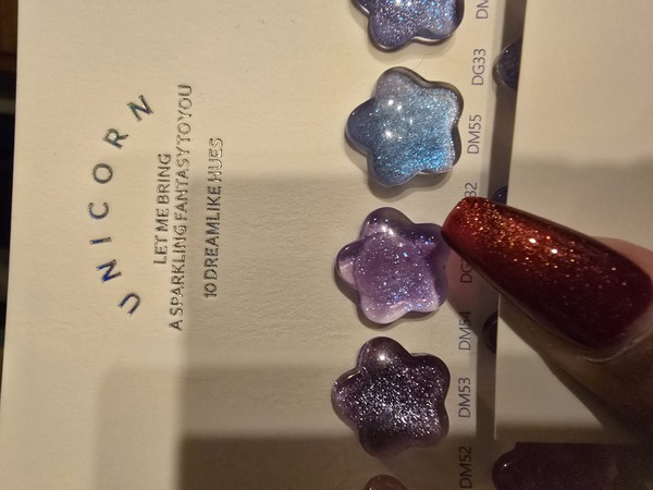 Nail polish swatch / manicure of shade Dvok Dm 55