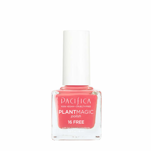 Nail polish swatch / manicure of shade Pacifica Neon watermelon