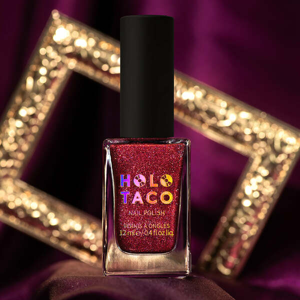 Nail polish swatch / manicure of shade Holo Taco Cardinal Sins