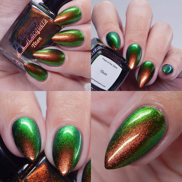 Nail polish swatch / manicure of shade Alchemy Lacquers Titan