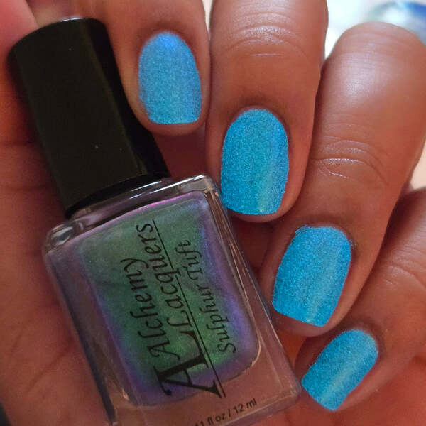 Nail polish swatch / manicure of shade Alchemy Lacquers Sulphur Tuft