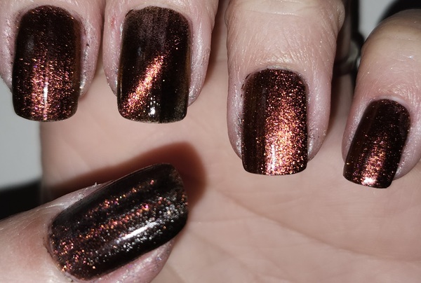 Nail polish swatch / manicure of shade Inspired Sense Gingerbread House