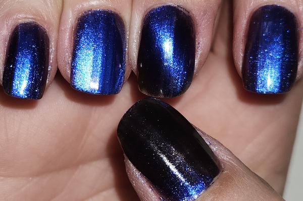 Nail polish swatch / manicure of shade Inspired Sense Blue Spruce