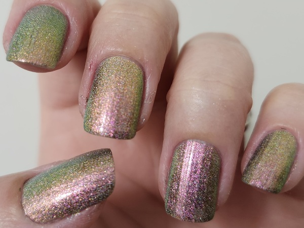 Nail polish swatch / manicure of shade Inspired Sense Technicolor World