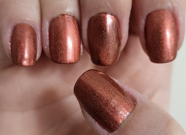 Nail polish swatch / manicure of shade Inspired Sense Kringle Tingle
