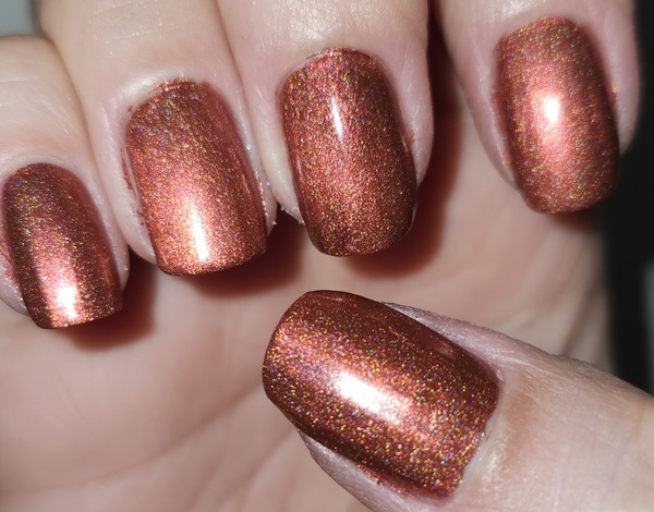 Nail polish swatch / manicure of shade Inspired Sense Kringle Tingle