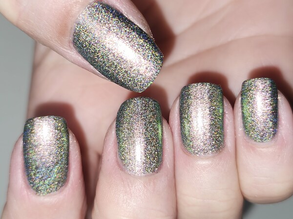 Nail polish swatch / manicure of shade Inspired Sense Prism Party