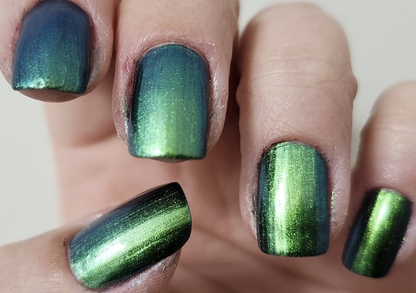 Nail polish swatch / manicure of shade Inspired Sense I Feel Pine