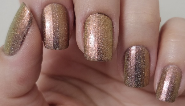 Nail polish swatch / manicure of shade Inspired Sense Psychedelic Sunset