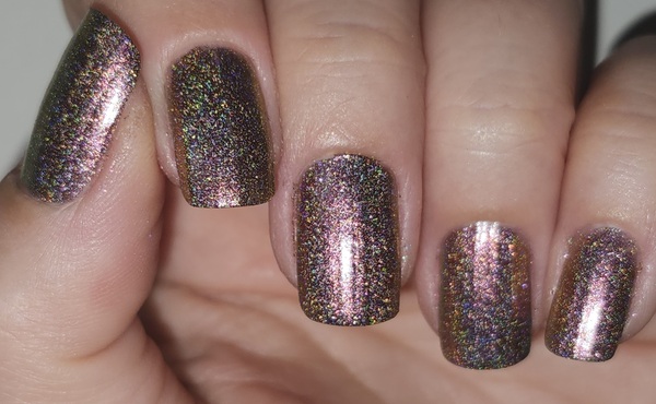 Nail polish swatch / manicure of shade Inspired Sense Psychedelic Sunset