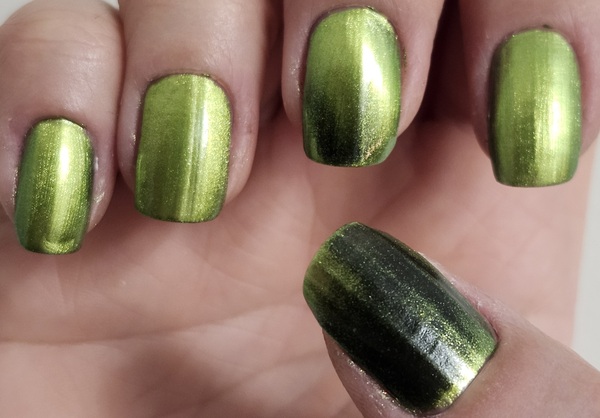 Nail polish swatch / manicure of shade Inspired Sense Pine and Dandy
