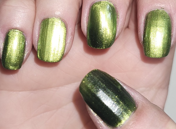 Nail polish swatch / manicure of shade Inspired Sense Pine and Dandy
