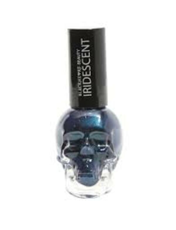 Nail polish swatch / manicure of shade Blackheart Beauty Iridescent peacock