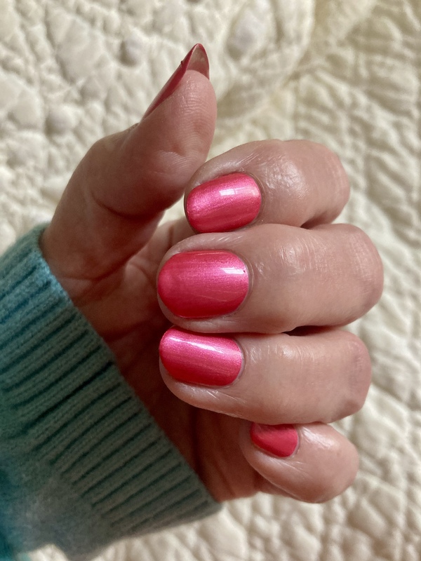 Nail polish swatch / manicure of shade dazzle dry Phoenix Rising
