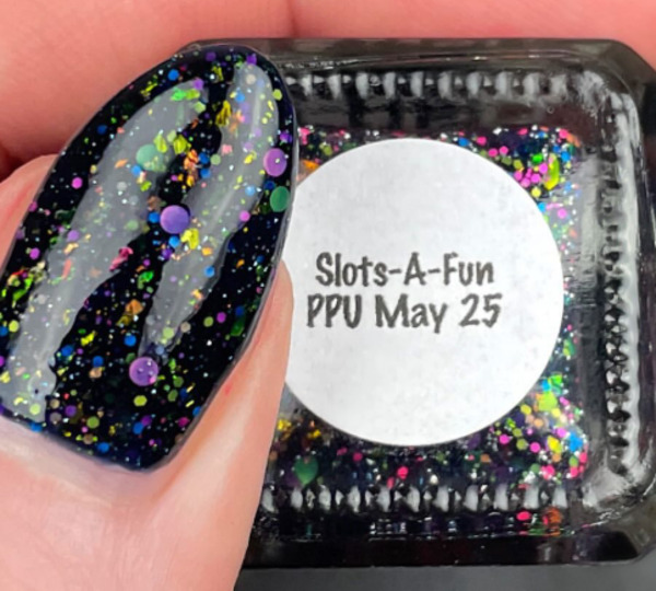 Nail polish swatch / manicure of shade Glam Polish Slots-A-Fun