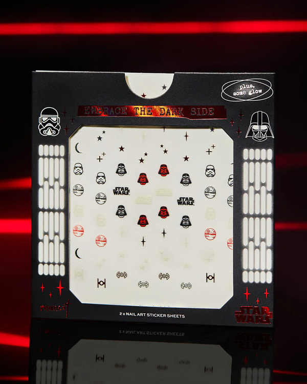 Nail polish swatch / manicure of shade Mooncat Star Wars Nail Art Stickers