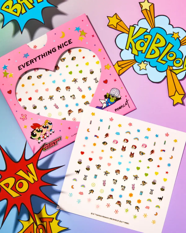 Nail polish swatch / manicure of shade Mooncat 2024 Powerpuff Girls Collection Stickers