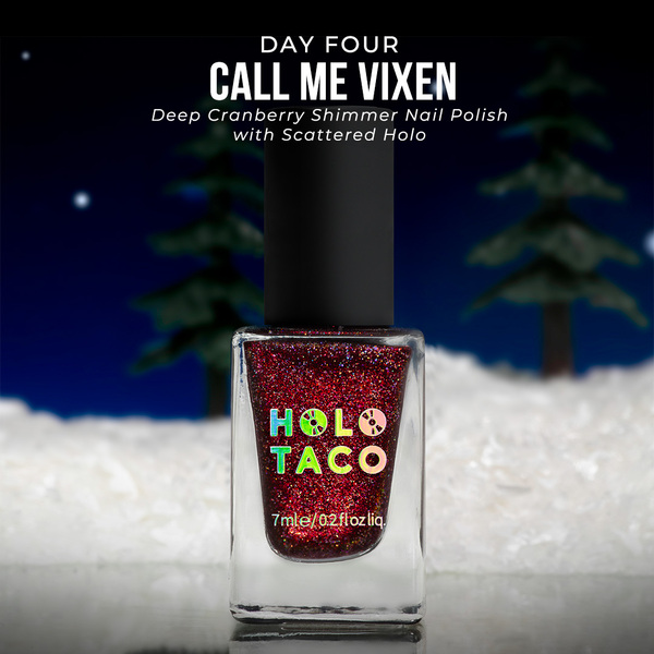 Nail polish swatch / manicure of shade Holo Taco Call Me Vixen