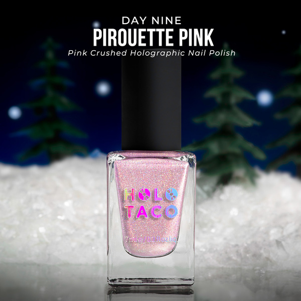 Nail polish swatch / manicure of shade Holo Taco Pirouette Pink