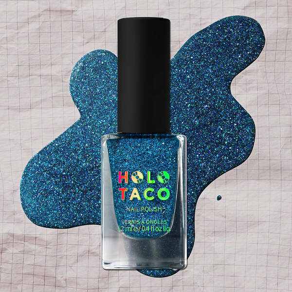 Nail polish swatch / manicure of shade Holo Taco Water Works