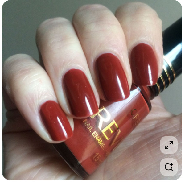 Nail polish swatch / manicure of shade Revlon Toast of New York