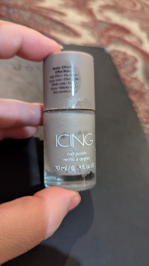 Nail polish swatch / manicure of shade Icing Nude Matte