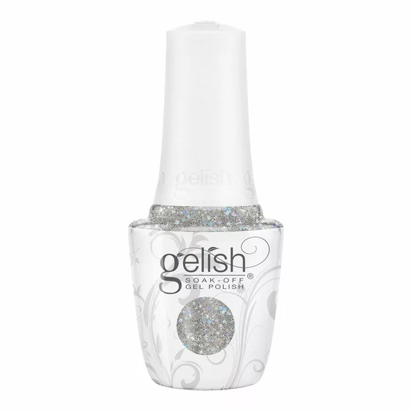 Nail polish swatch / manicure of shade Gelish Crystal Snowdrop