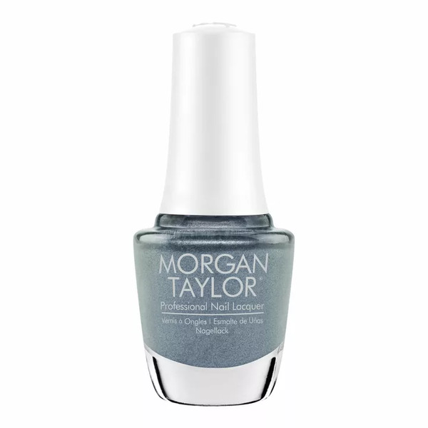 Nail polish swatch / manicure of shade Morgan Taylor Blue Moon Bloom