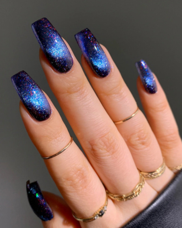 Nail polish swatch / manicure of shade Mooncat A Galaxy Far Far Away