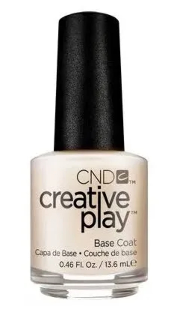 Nail polish swatch / manicure of shade CND Base Coat