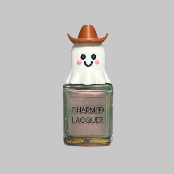 Nail polish swatch / manicure of shade Charmed lacquer Howdy Boo