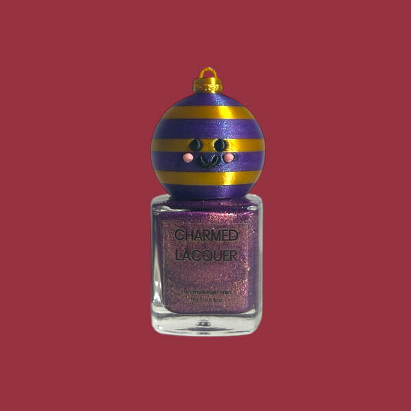 Nail polish swatch / manicure of shade Charmed lacquer Sugarplum