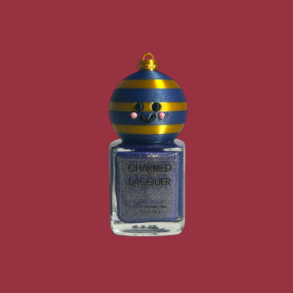 Nail polish swatch / manicure of shade Charmed lacquer Winterberry