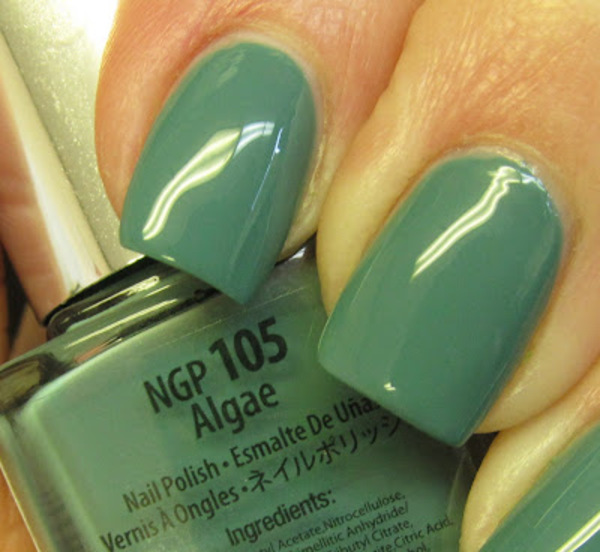 Nail polish swatch / manicure of shade NYX Girls Algae