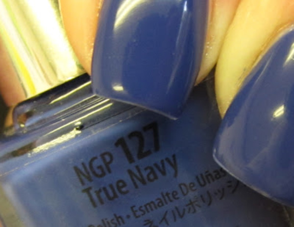 Nail polish swatch / manicure of shade NYX Girls True Navy