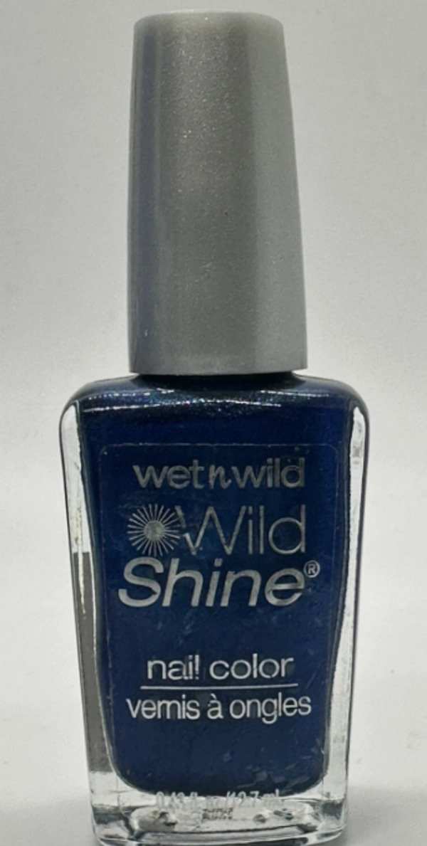 Nail polish swatch / manicure of shade wet n wild Sapphire Blue