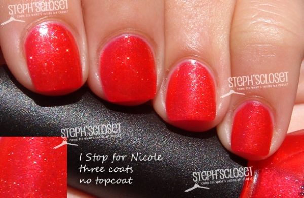 Nail polish swatch / manicure of shade Nicole by OPI I Stop For Nicole