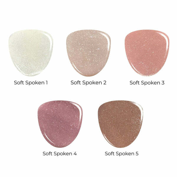 Nail polish swatch / manicure of shade Revel Soft Spoken 5