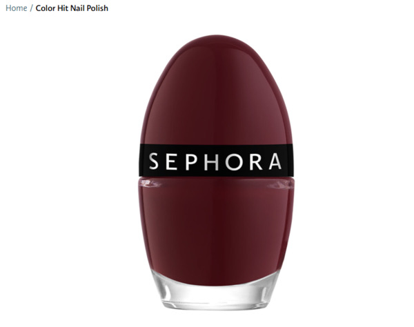 Nail polish swatch / manicure of shade Sephora Private Bourdoir